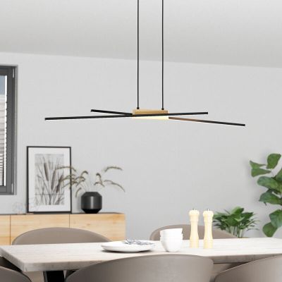 Hliníkové moderné visiace svietidlo čierne, Leintje, 13 W, LED 3000 K