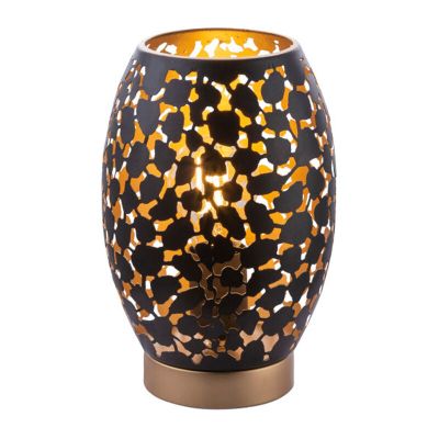 Kovová moderná stolová lampa čierna, Bilboa