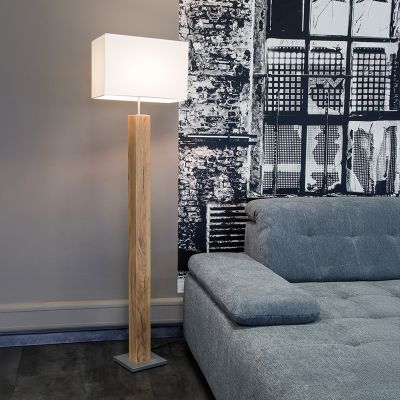 Drevená stojaca lampa rustikálna, Giomar