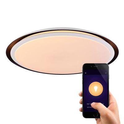 Kovové moderné smart stropné svietidlo biele, Invo, 40 W, LED RGBW
