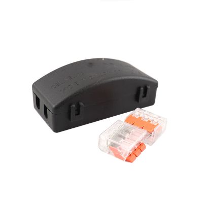 Čierna káblová spojka IP20 max. 3 x 2,5 mm