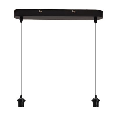 Hliníkové visiace svietidlo bez tienidla čierne, Rika