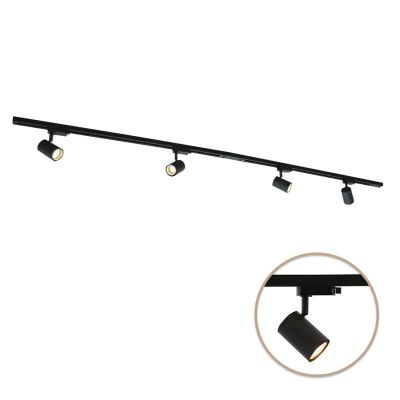 Kovový 1-fázový koľajnicový svetelný systém čierny, Elena