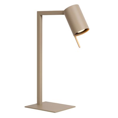 Taupeová lampa na písací stôl moderná, Lesley, s vypínačom