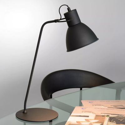 Čierna lampa na písací stôl moderná, Shadi, s vypínačom
