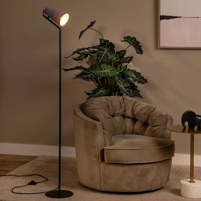 Sivá stojaca lampa moderná, Bensen, s vypínačom