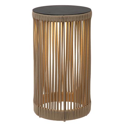 Taupeová nabíjateľná stojaca lampa moderná, Pingi, 3 W, LED 3000 K, IP44, s 3-stupňovým stmievačom