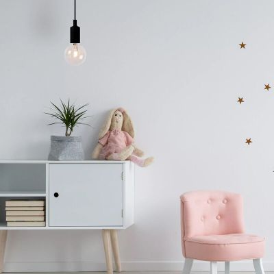 Čierne visiace svietidlo bez tienidla moderné, Fix