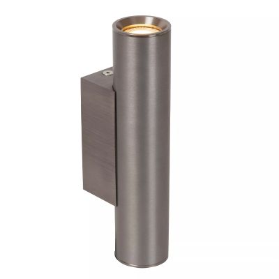 Sivé up down nástenné svietidlo moderné, Dupla