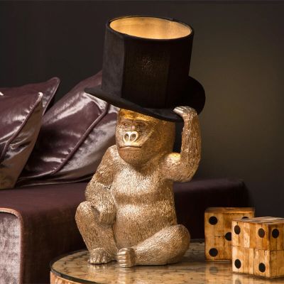 Čierna stolová lampa retro, Extravaganza Gust, s vypínačom