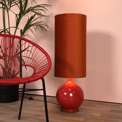 Oranžová stojaca lampa retro, Esterad, s vypínačom