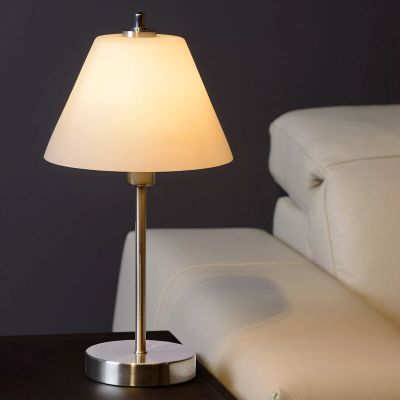 Chrómová stolová lampa klasická, Touch, s dotykovým stmievačom