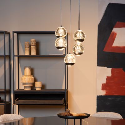 Čierne visiace svietidlo moderné, Sentubal, 5,2 W, LED 2700 K