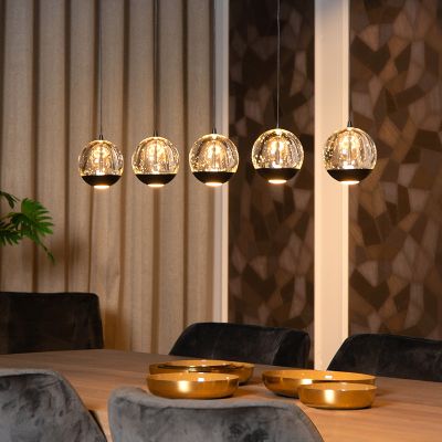 Čierne visiace svietidlo moderné, Sentubal, 5,3 W, LED 2700 K