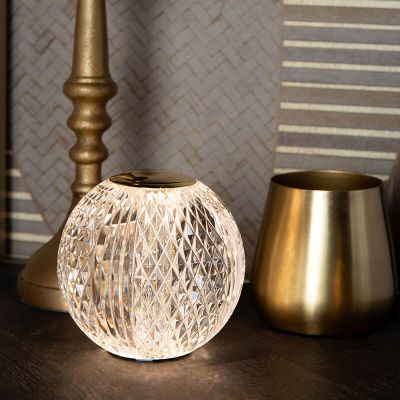Priehľadná stolová lampa moderná, Cintra, 1,5 W, LED 3000 K, s 3-stupňovým stmievačom