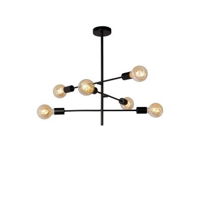 Čierna stropná lampa moderná, Lester