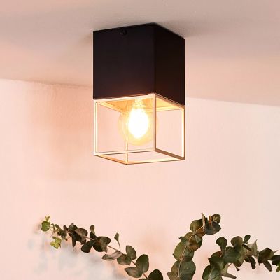 Čierna stropná lampa moderná, Rixt