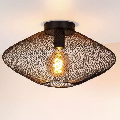 Čierna stropná lampa moderná, Mesh