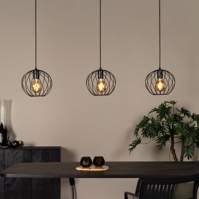 Čierne visiace svietidlo klasické, Danza