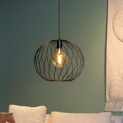 Čierne visiace svietidlo klasické, Danza