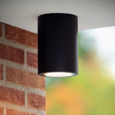 Čierne prisadené stropné svietidlo moderné, Volantis, IP54