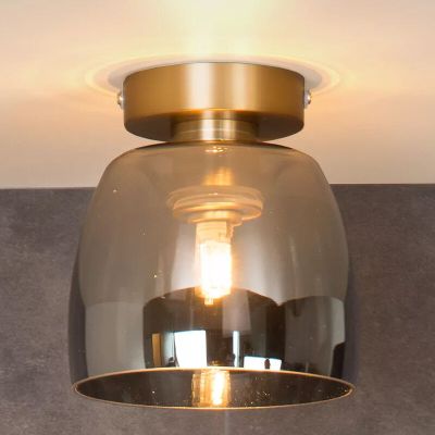 Zlatá stropná lampa retro, Tyler, IP44