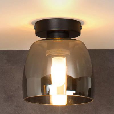Čierna stropná lampa retro, Tyler, IP44
