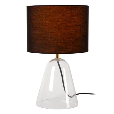 Čierna stolová lampa moderná, Campana, s vypínačom