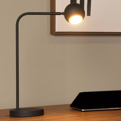 Čierna nabíjateľná stolová lampa moderná, Comet, 3 W, LED 2700 K, s dotykovým stmievačom