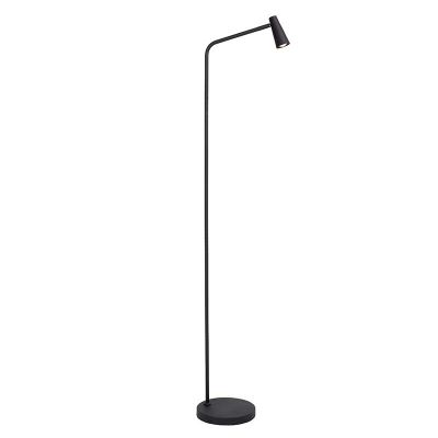 Čierna nabíjateľná stojaca lampa moderná, Stirling, 3 W, LED 2700 K, s dotykovým stmievačom
