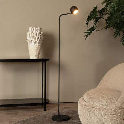 Čierna nabíjateľná stojaca lampa moderná, Comet, 3 W, LED 2700 K, s dotykovým stmievačom
