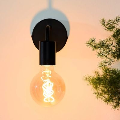 Čierne nástenné svietidlo moderné, Scott