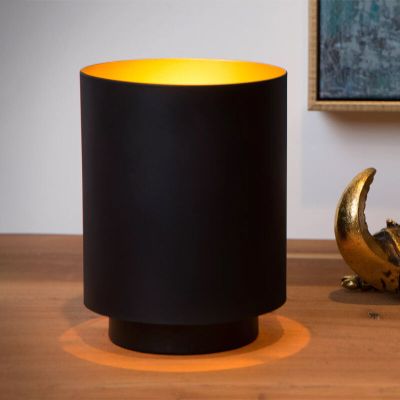 Čierna stolová lampa moderná, Suzy, s vypínačom