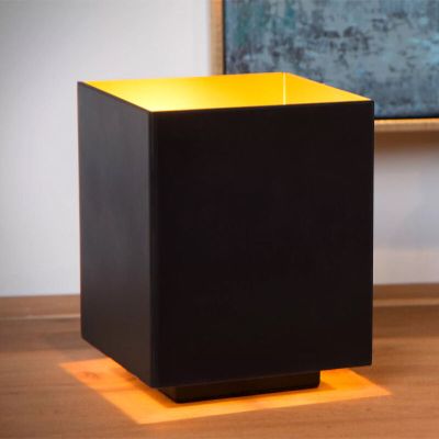 Čierna stolová lampa moderná, Suzy, s vypínačom