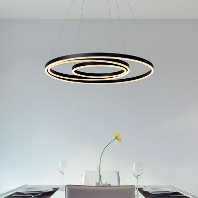 Čierne visiace svietidlo moderné, Triniti, 32 W, LED 3000 K