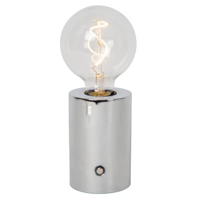 Chrómová nabíjateľná stolová lampa moderná, Vivo, s dotykovým stmievačom
