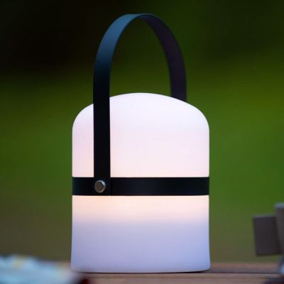 Biele vonkajšie svietidlo na stôl moderné, Little Joe, 3 W, LED 2700 K, IP44, s vypínačom