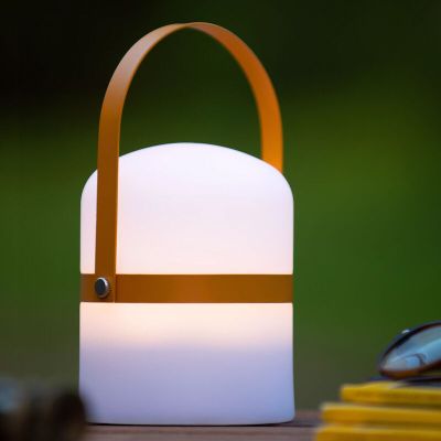 Biele vonkajšie svietidlo na stôl moderné, Little Joe, 3 W, LED 2700 K, IP44, s vypínačom