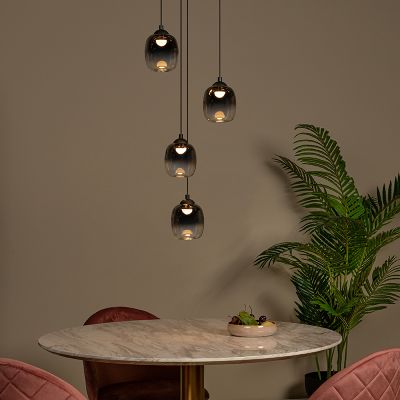 Sivé visiace svietidlo moderné, Tamino, 5,2 W, LED 3000 K