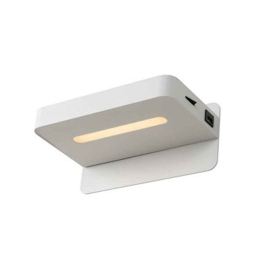 Biele nástenné svietidlo moderné, Atkin, 5 W, LED 2700 K, s vypínačom