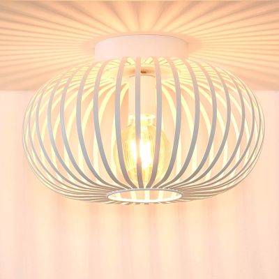 Biela stropná lampa retro, Manuela