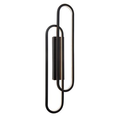 Čierne nástenné svietidlo moderné, Thelma, 33 W, LED dim to warm