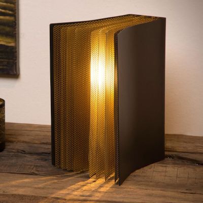 Čierna stolová lampa retro, Extravaganza Livret, s vypínačom