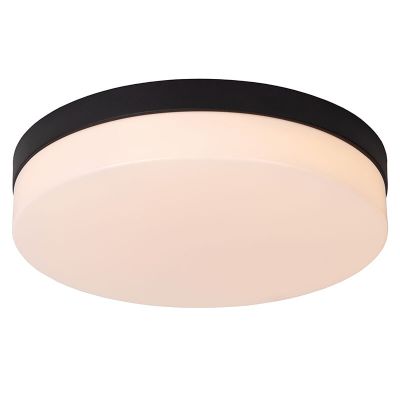 Čierne stropné svietidlo do kúpeľne plastové, Biskit, 24 W, LED 2700 K, IP44
