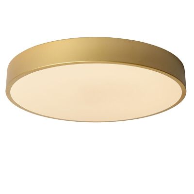 Zlatá stropná lampa moderná, Unar, 24 W, LED 2700 K, s 3-stupňovým stmievačom