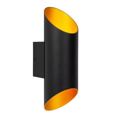 Čierne nástenné svietidlo moderné, Quirijn