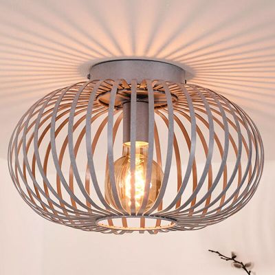 Sivá stropná lampa retro, Manuela