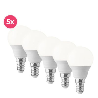 E14 LED guľová žiarovka Lasco, 3W, teplá biela