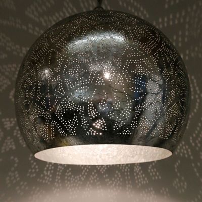 Filigránové visiace svietidlo strieborné, Alyssa