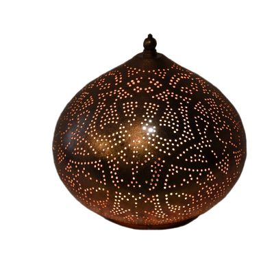 Filigránová stolová lampa medená, Nour